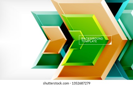 Techno-Pfeil Hintergrund, Vorlagendesign. Vektorgrafik