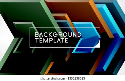 Techno arrow background, template design. Vector
