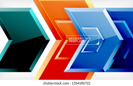 Techno arrow background, template design. Vector
