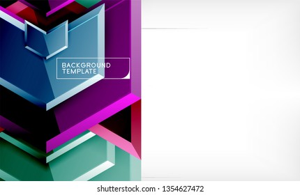 Techno arrow background, template design. Vector