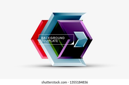 Techno arrow background, template design. Vector