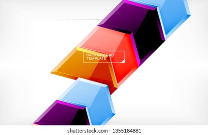 Techno arrow background, template design. Vector