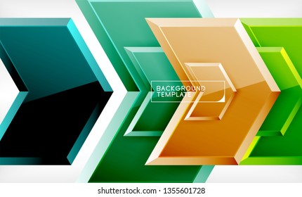 Techno arrow background, template design. Vector