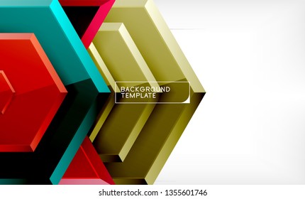 Techno arrow background, template design. Vector