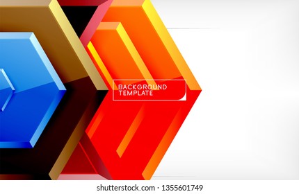 Techno arrow background, template design. Vector