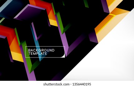Techno arrow background, template design. Vector