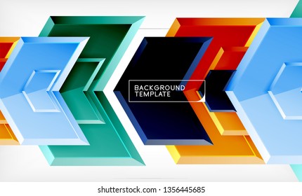 Techno arrow background, template design. Vector
