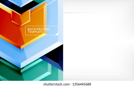 Techno arrow background, template design. Vector