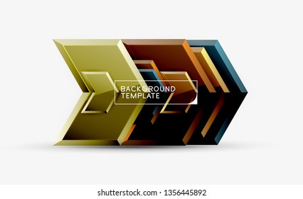 Techno arrow background, template design. Vector