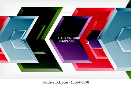 Techno arrow background, template design. Vector