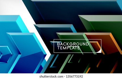 Techno arrow background, template design. Vector