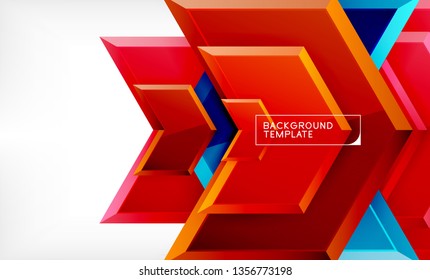 Techno arrow background, template design. Vector