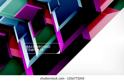Techno arrow background, template design. Vector