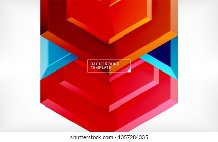 Techno arrow background, template design. Vector