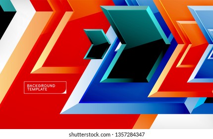 Techno arrow background, template design. Vector