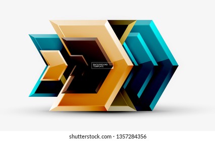 Techno arrow background, template design. Vector