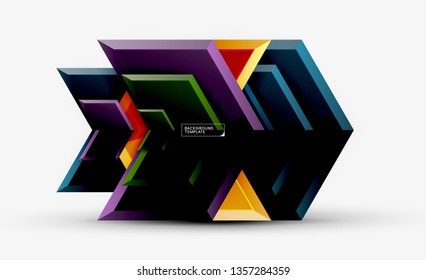 Techno arrow background, template design. Vector