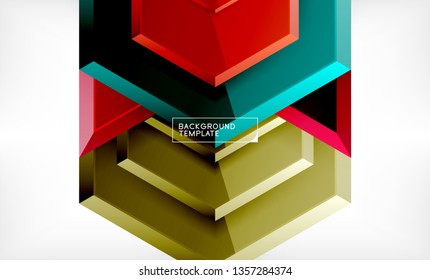 Techno arrow background, template design. Vector