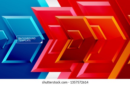 Techno arrow background, template design. Vector