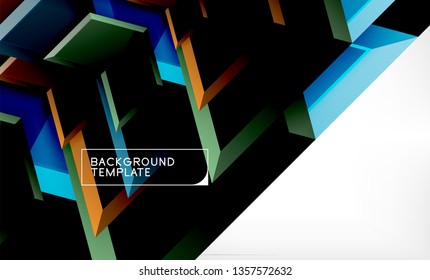 Techno arrow background, template design. Vector
