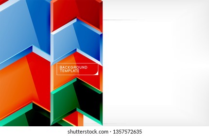 Techno arrow background, template design. Vector