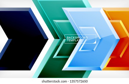 Techno arrow background, template design. Vector