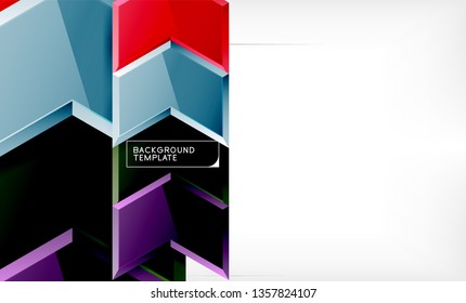 Techno arrow background, template design. Vector