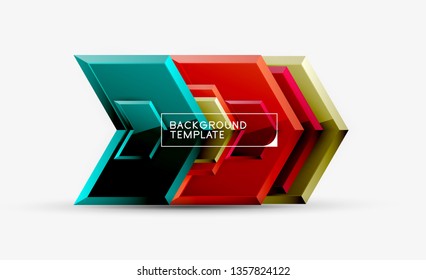 Techno arrow background, template design. Vector