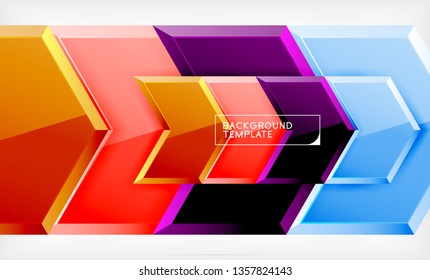 Fondo de flecha Techno, diseño de plantilla. Vector