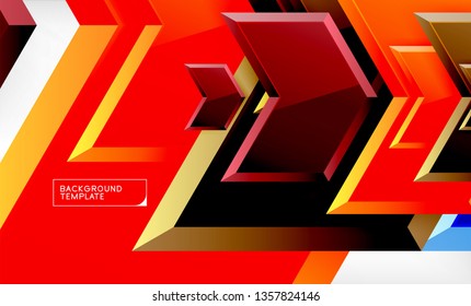 Techno arrow background, template design. Vector