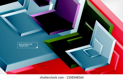 Techno arrow background, template design. Vector