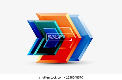 Fondo de flecha Techno, diseño de plantilla. Vector