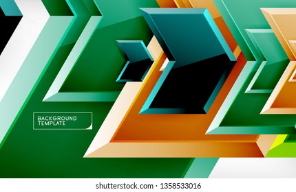 Techno arrow background, template design. Vector