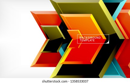 Techno arrow background, template design. Vector