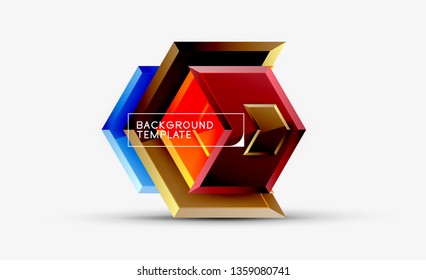 Techno arrow background, template design. Vector