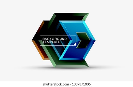 Techno arrow background, template design. Vector