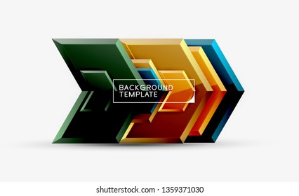 Techno arrow background, template design. Vector