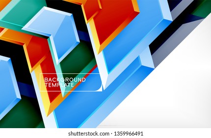 Techno arrow background, template design. Vector