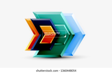 Techno arrow background, template design. Vector