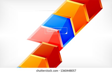 Techno arrow background, template design. Vector