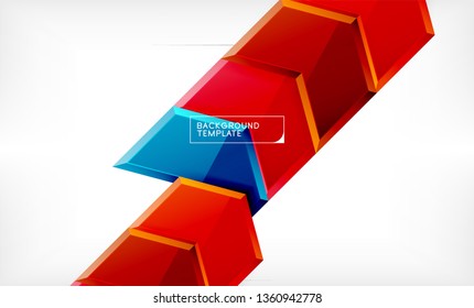 Techno arrow background, template design. Vector