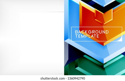 Techno arrow background, template design. Vector