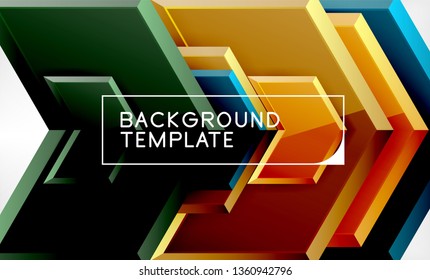 Techno arrow background, template design. Vector