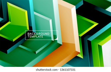 Techno arrow background, template design. Vector