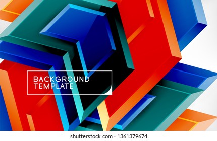 Techno arrow background, template design. Vector