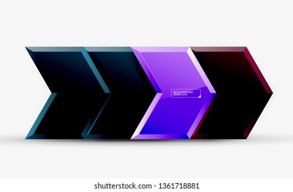 Techno arrow background, template design. Vector