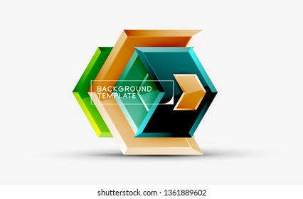 Techno arrow background, template design. Vector