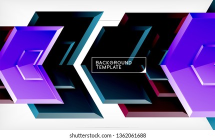 Techno arrow background, template design. Vector