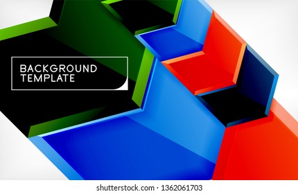 Techno arrow background, template design. Vector