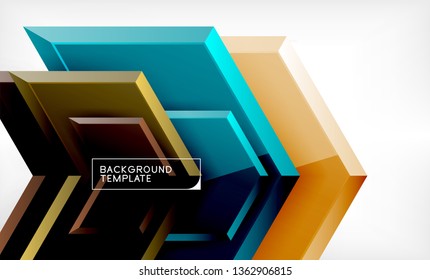 Techno arrow background, template design. Vector